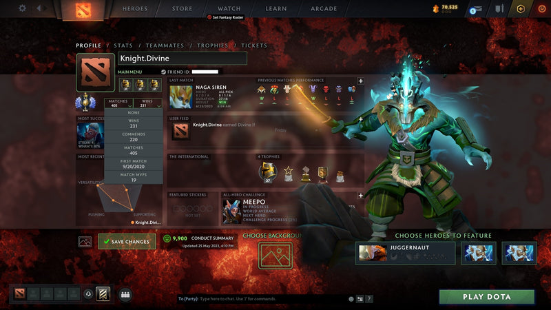 Divine I | MMR: 4729 - Behavior: 9900