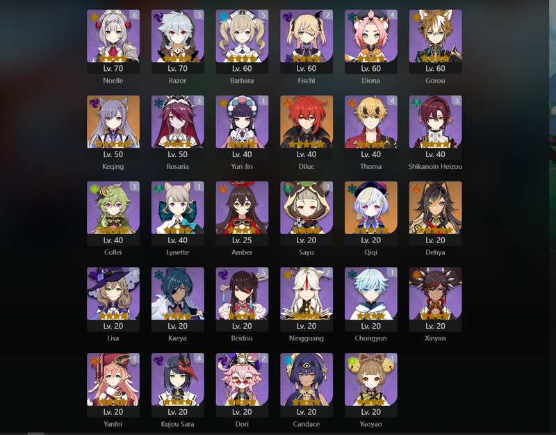 [America] AR57 - Cyno, Nahida, Wanderer, Tighnari, Yelan, Furina, Xianyun, Ayato, Venti, Keqing, Diluc, Qiqi, Dehya