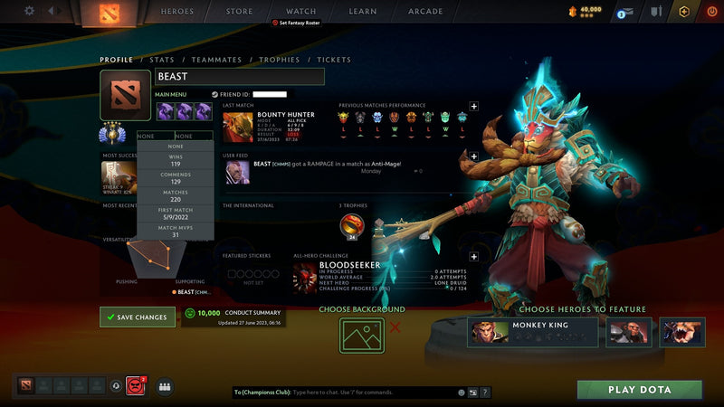 Divine V | MMR: 5343 - Behavior: 10000