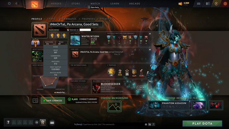 Immortal | MMR: 6334 - Behavior: 9605