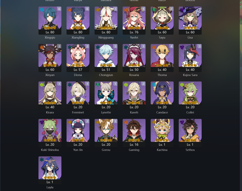 [America] AR57 - Raiden Shogun,Kazuha,Qiqi,Arlecchino,Tartaglia,Emilie,Baizhu,Kinich,Albedo,Tighnari,Mona,Diluc(C1)