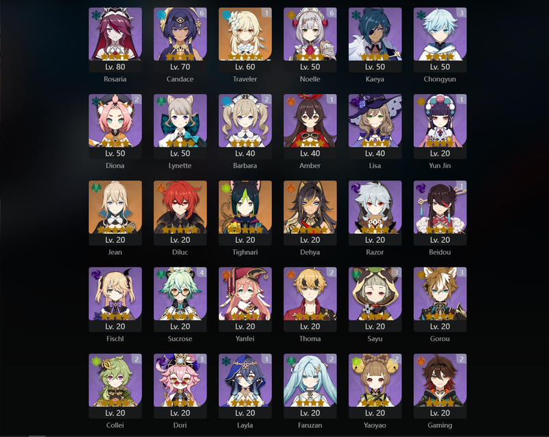 [Eu] AR55 - Raiden Shogun, Navia, Xianyun, Ganyu, Ayaka, Venti, Jean, Diluc, Tighnari, Dehya