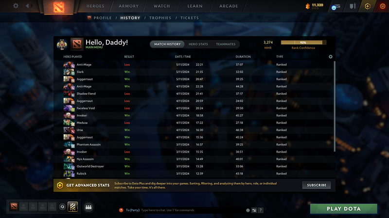 Legend II | MMR: 3274 - Behavior: 12000 - Communication: 12000