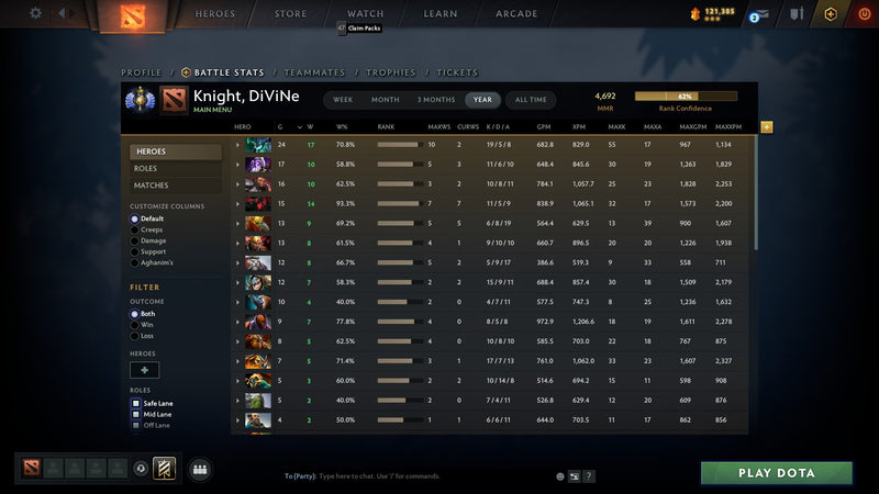 Divine I | MMR: 4692 - Behavior: 9765