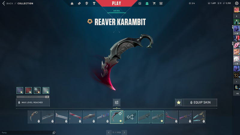 [AS] Platinum II | Sherrif: NeoFrontier and SOL, Vandal: Reaver, Phantom: Ion, Operator: Ion, Melee: (Reaver Karambit and Xenohunter), Ghost: Sovereign