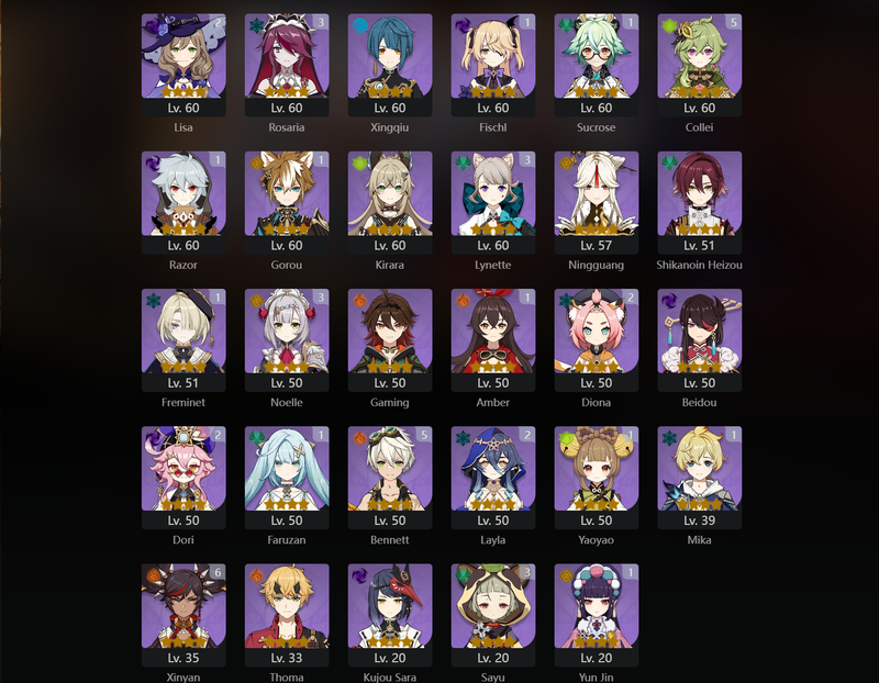 [America] AR56 - Qiqi,Mona,Diluc,Jean,Xiao,Eula,Lyney,Neuvillette,Yae Miko,Kazuha,Tighnari