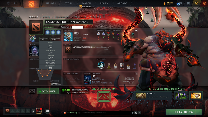 Crusader V | MMR: 2168 - Behavior: 9550