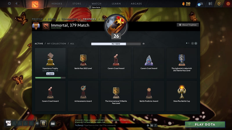 Immortal | MMR: 5870 - Behavior: 9680