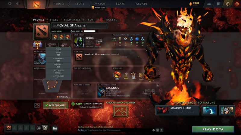 Immortal | MMR: 5948 - Behavior: 9950