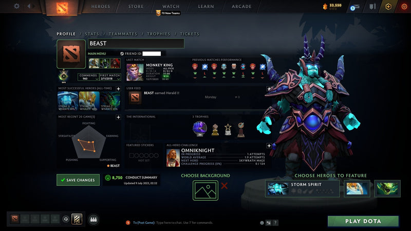 Herald I | MMR: 1 - Behavior: 8750