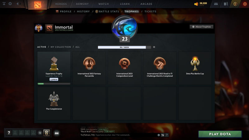 Immortal | MMR: 6176 - Behavior: 10391 - Communication: 10391