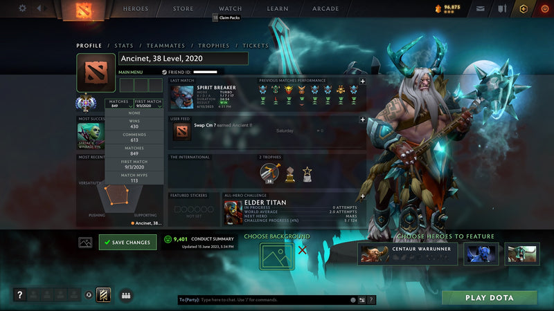 Ancient I | MMR: 3914 - Behavior: 9401