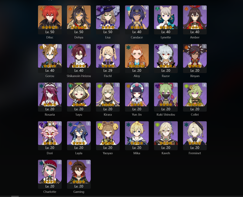 [Eu]AR60-Ayaka,Venti,Zhongli,Tartaglia,Ganyu,Hu Tao,Yoimiya,Eula,Raiden Shogun,Kokomi,Itto,Miko,Yelan,Ayato,Nilou,Wanderer,Alhaitham,Wriothesley,Neuvillette,Furina,Navia,Nahida,Xianyun,Klee,Xiao(C1),Kazuha(C1),Shenhe(C1),Raiden Shogun(C2),Tighnari(C2),Keq