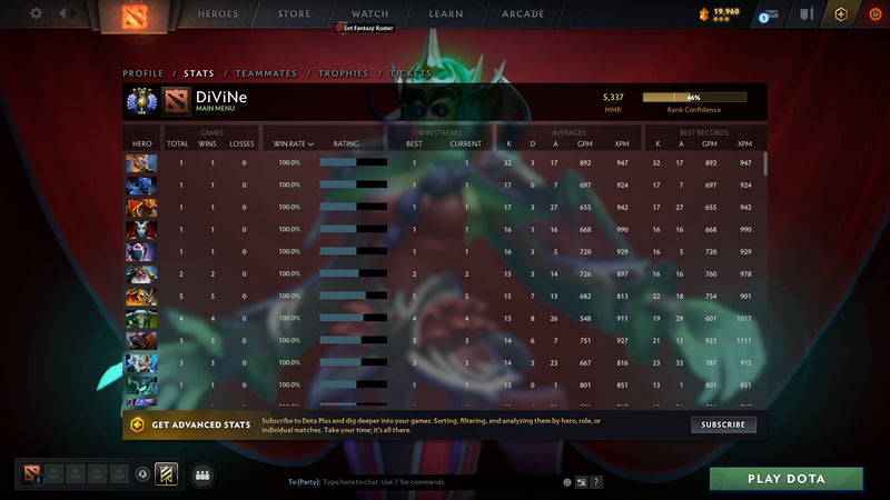 Divine IV | MMR: 5337 - Behavior: 10000