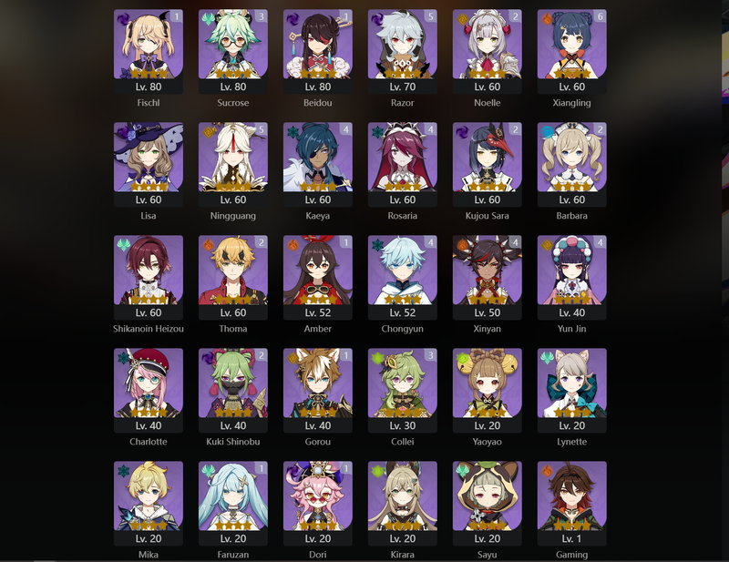 [America] AR57 - Kinich,Kazuha,Yoimiya,Kokomi,Tartaglia,Xiao,Albedo,Keqing,Eula,Diluc,Tighnari,Ayaka(C1),Qiqi(C3)