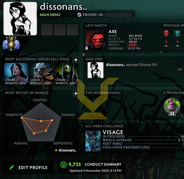 Divine IV | MMR: 5260 - Behavior : 9273