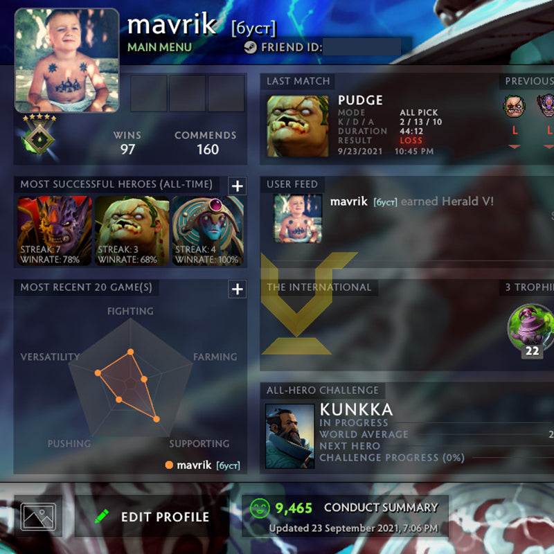 Herald V |  MMR: 530 - Behavior: 9465