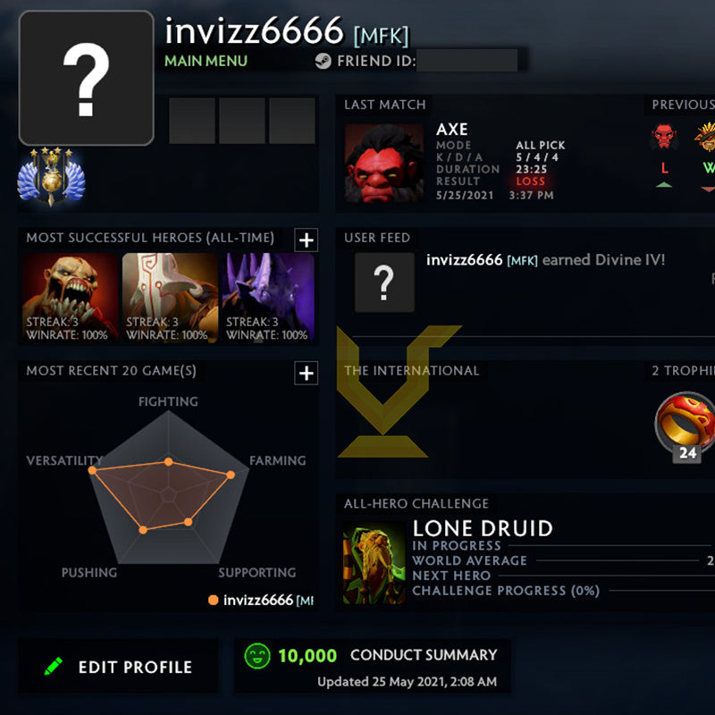 Divine IV | MMR: 5160 - Behavior: 10000