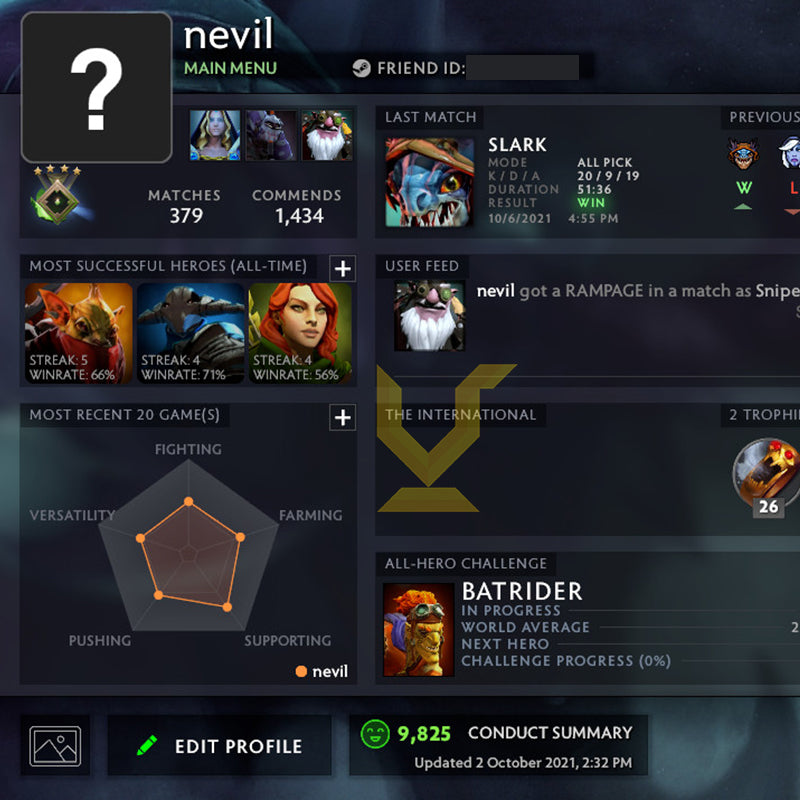 Herald IV |  MMR: 400 - Behavior: 9825