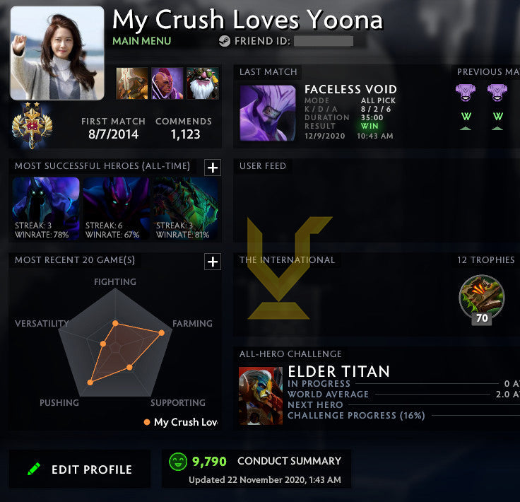 Legend II | MMR: 3200 - Behavior: 9790