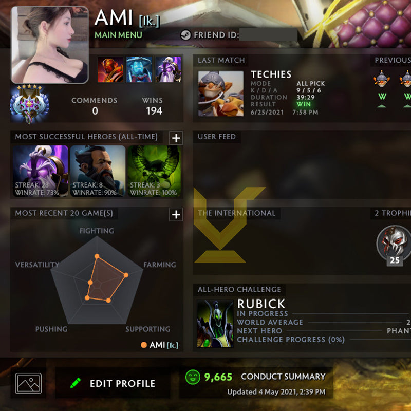 Ancient V |  MMR: 4520 - Behavior: 10000