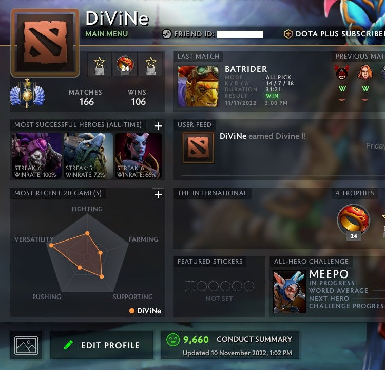 Divine I | MMR: 4690 - Behavior: 9660