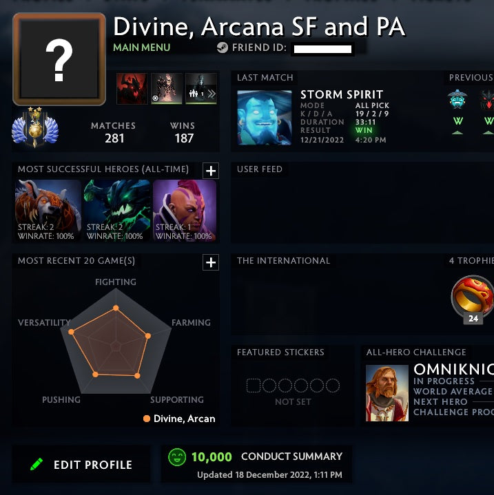 Divine II | MMR: 4830 - Behavior: 10000