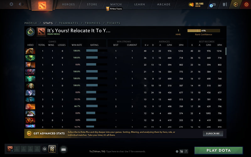 Herald I | MMR: 1 - Behavior: 9294