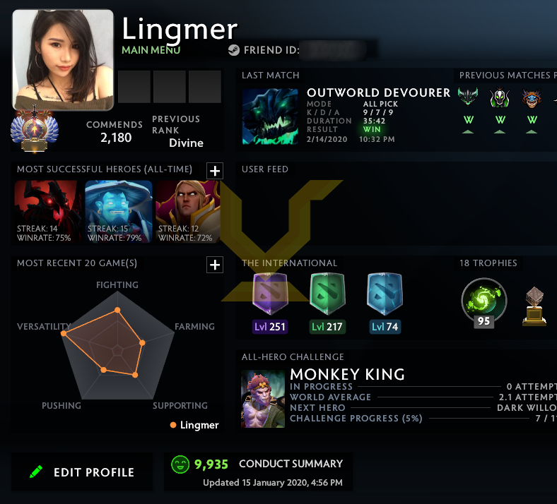 Immortal | MMR: 5700 - Behavior: 9935