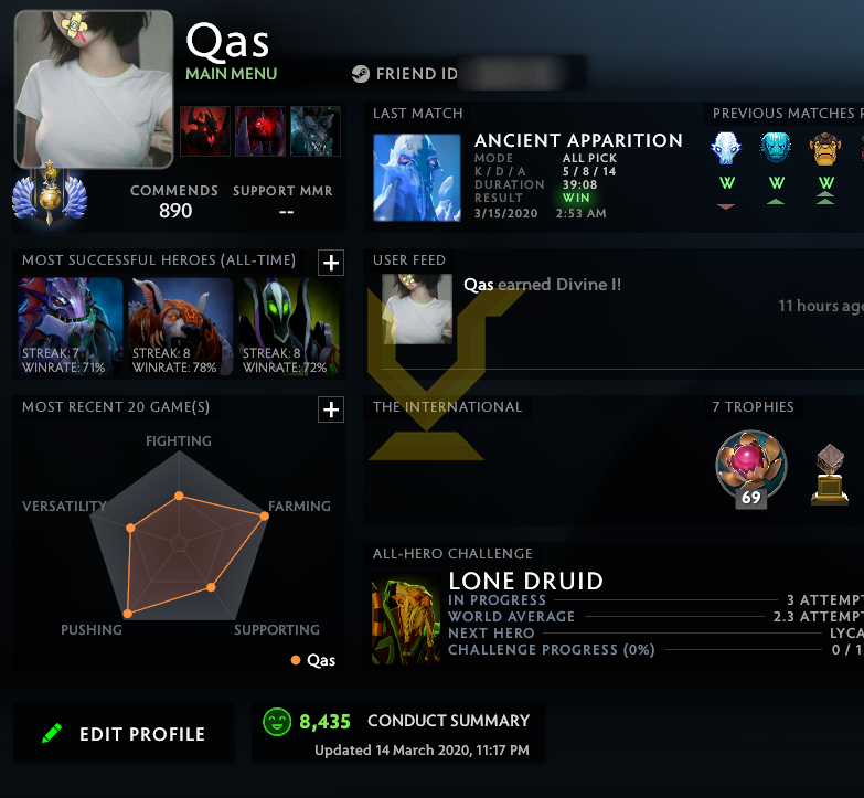 Divine I | MMR: 4620 - Behavior: 8435