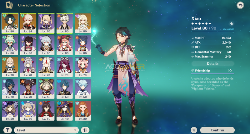 [EU] AR55 - Xiao, Aloy, Mona, Jean (C1), Kazuha (C1)