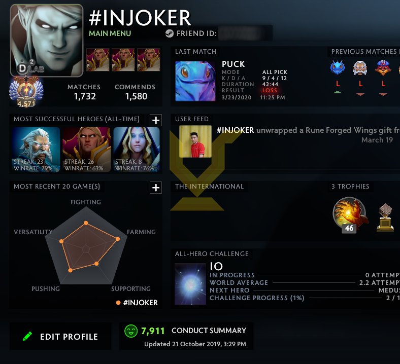 Immortal [4571] | MMR: 5770 - Behavior: 7911