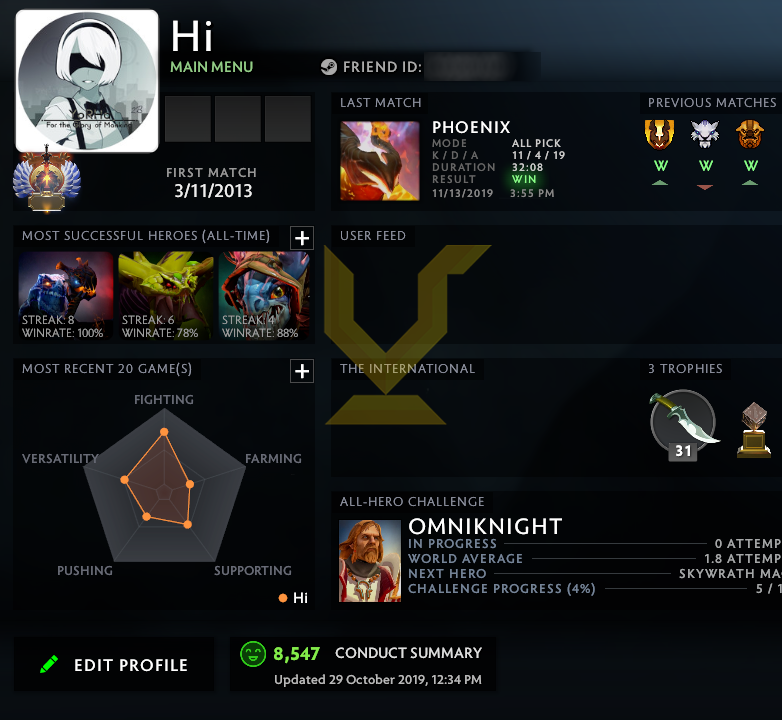 Immortal | MMR: 5750 - Behavior: 8547