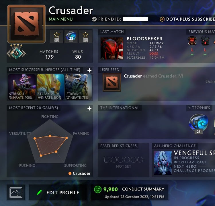 Crusader IV | MMR: 2120 - Behavior: 9900