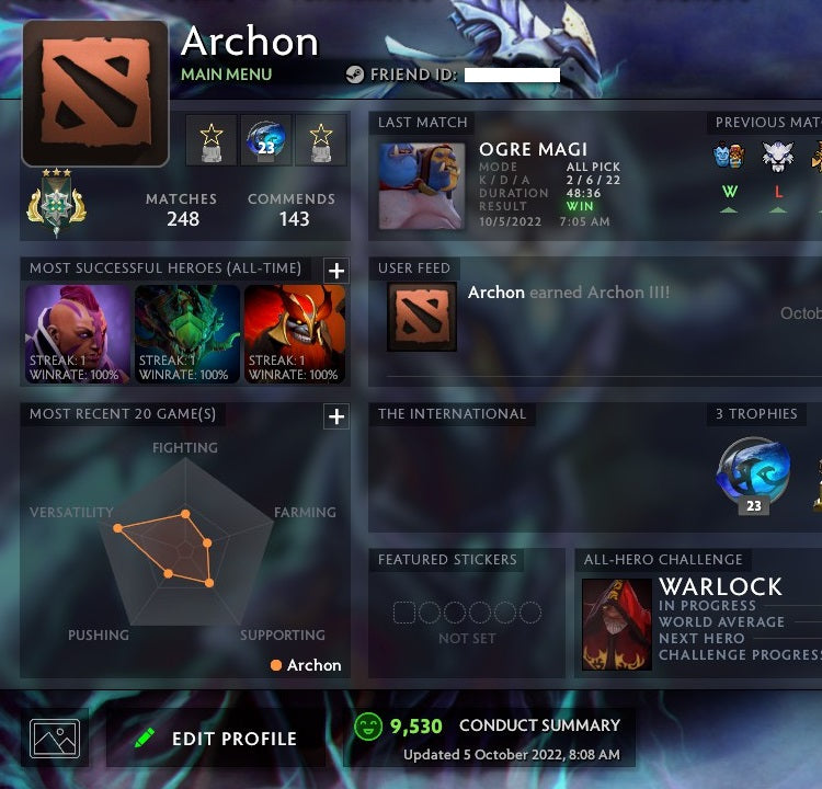 Archon III | MMR: 2770 - Behavior: 9530