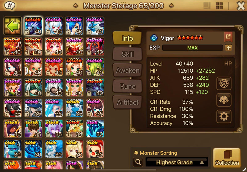 [Asia] Midgame | Oberon, Kiki, Elena +13nat. Bonus: 3700 scrolls, 18k crystals