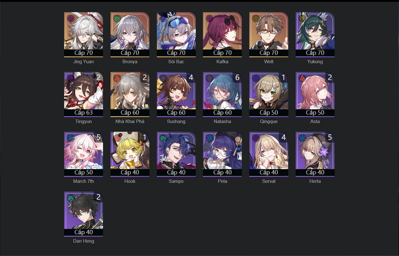 [Asia] TL57 - Jing Yuan, Bronya, Silver Wolf, Kafka, Welt