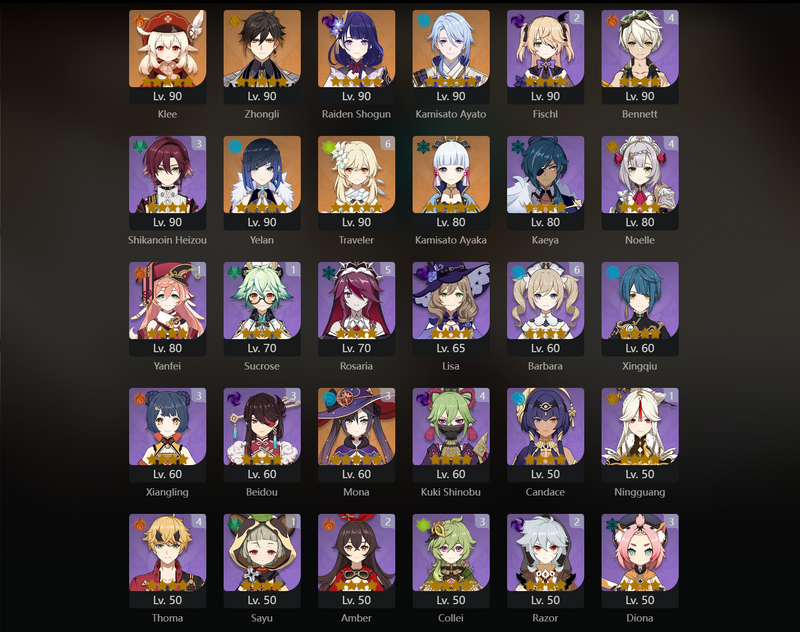 [America] AR57 - Neuvillette, Klee, Zhongli, Raiden Shogun, Ayato, Yelan, Ayaka, Tighnari, Keqing, Mona(C3)