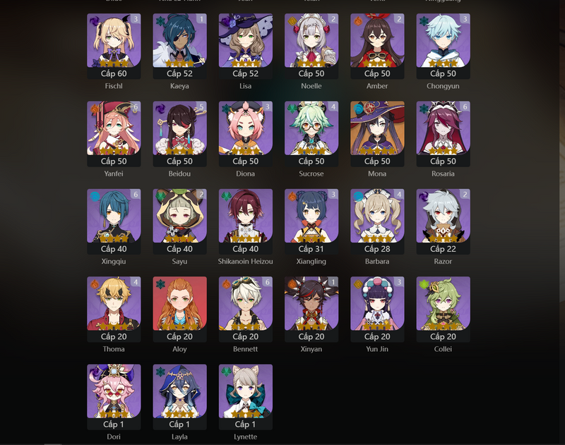 [America] AR45 - Raiden Shogun, Eula, Hu Tao, Kokomi, Shenhe, Diluc, JJean, Yelan, Venti, Mona, Keqing(C2)