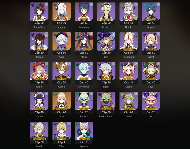 [Eu] AR55 - Ganyu, Hu Tao, Kazuha, Ayato, Eula, KEqing, Shenhe, JEan, Monma(C1), qiqi(C1)