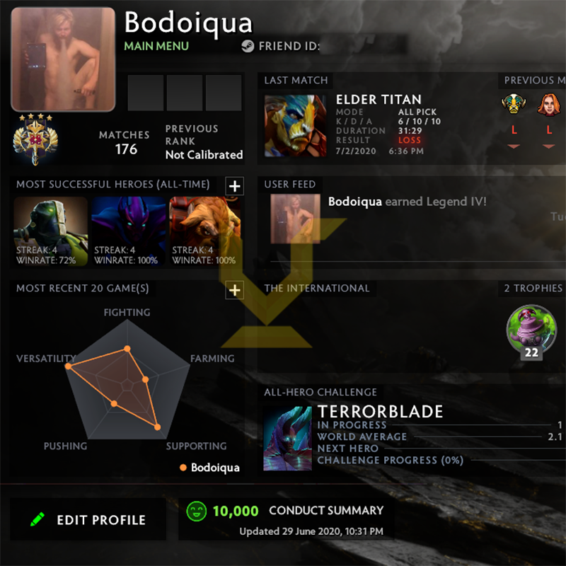 Legend IV | MMR: 3680 - Behavior: 10000