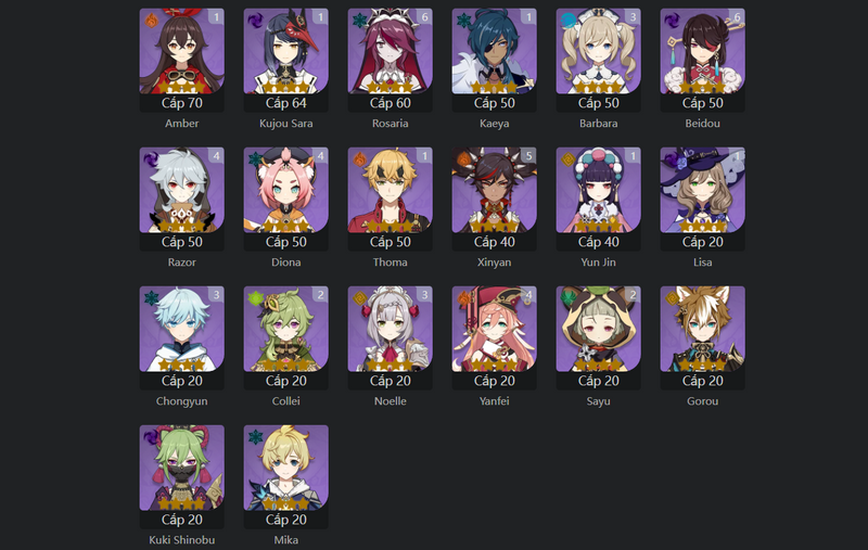 [America] AR57 - Xiao, Zhongli, Kazuha, Eula, Raiden Shogun, Jean, Wanderer, Mona, Qiqi(C3)