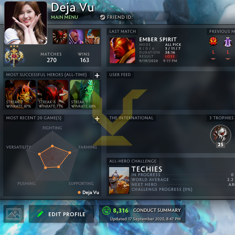 Legend III | MMR: 3320 Behavior: 8316