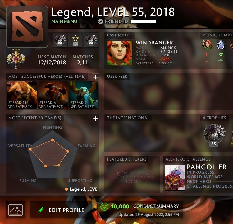 Legend III | MMR: 3410 - Behavior: 10000