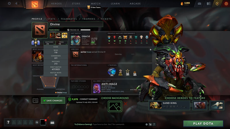 Divine II | MMR: 4829 - Behavior: 9870