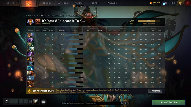 Immortal [Leaderboard] | MMR: 7283 - Behavior: 9950 - Communication: 9950