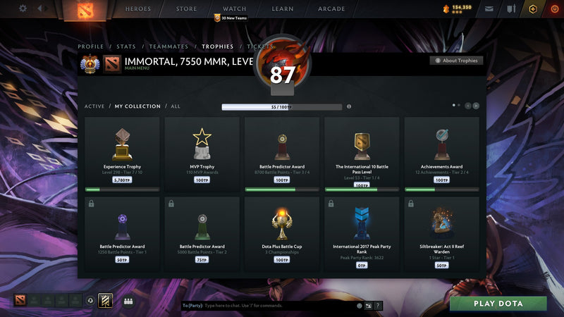 Immortal | MMR: 7550 - Behavior: 9528