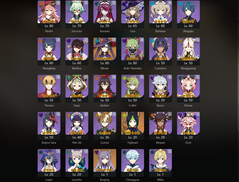 [America] AR57 - Neuvillette, Klee, Zhongli, Raiden Shogun, Ayato, Yelan, Ayaka, Tighnari, Keqing, Mona(C3)