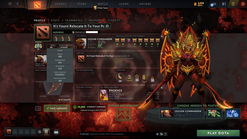 Archon V | MMR: 2978 - Behavior: 10000