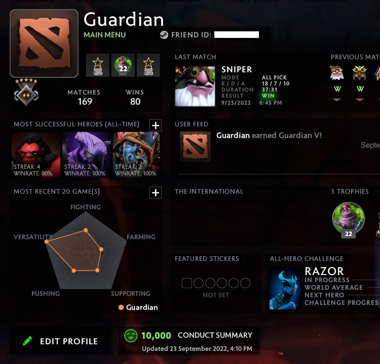 Guardian V | MMR: 1420 - Behavior: 10000